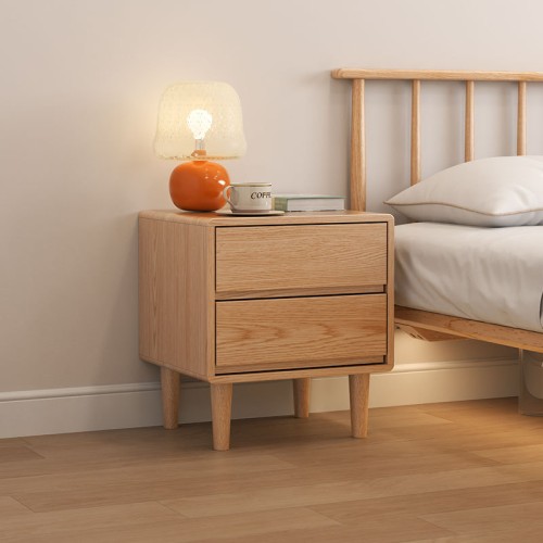 Classic Oak Elegance Bedside Table