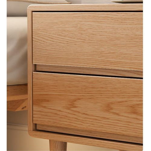 Classic Oak Elegance Bedside Table