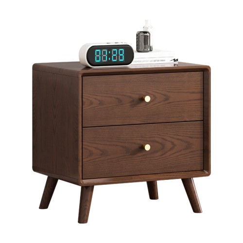 Modern Walnut Chic Bedside Table