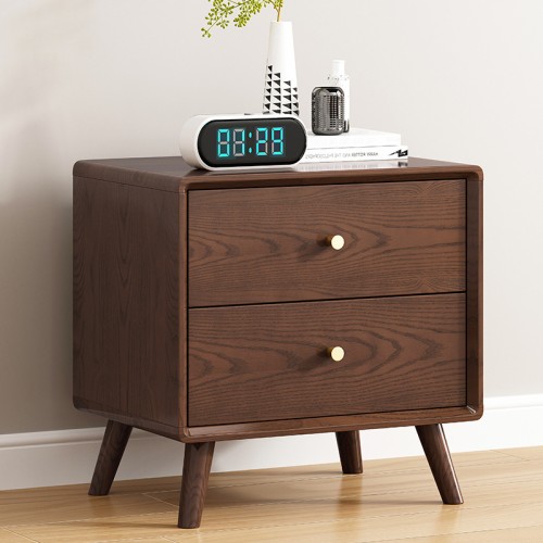 Modern Walnut Chic Bedside Table