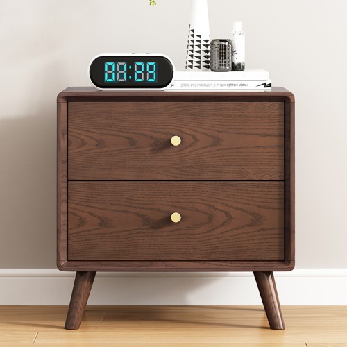 Modern Walnut Chic Bedside Table