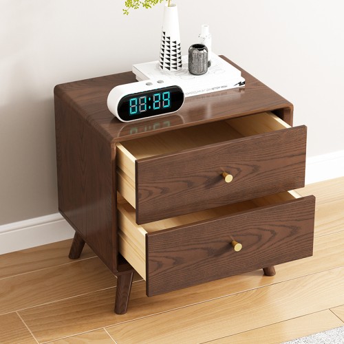 Modern Walnut Chic Bedside Table
